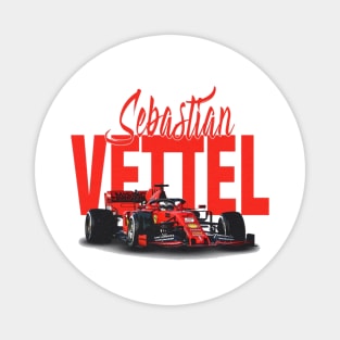 Sebastian Vettel Racing Car Magnet